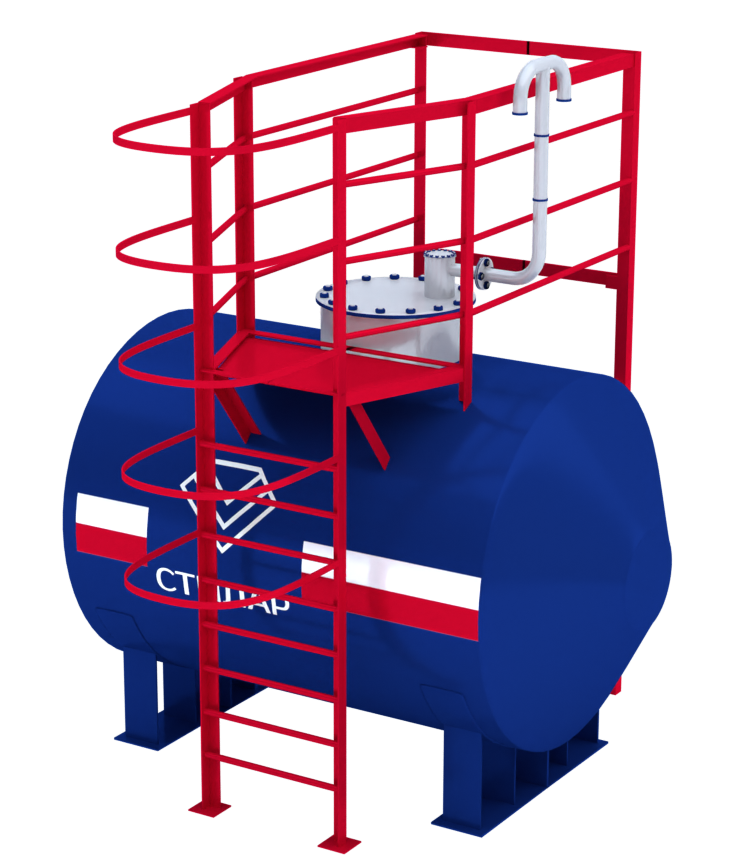 Горизонтальный резервуар РГСН аварийного запаса воды 10 м³ от завода-производителя